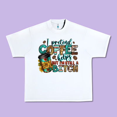 I Pretend Coffee Helps But I'm Still A Bitch Urban Heavy Tee Designed By Jasminsmagicworld