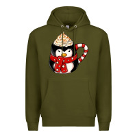 Army Green coffee cups animal Premium Hoodie - CowhideDigitalArt