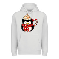 Dove Grey coffee cups animal Premium Hoodie - CowhideDigitalArt