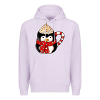Lilac coffee cups animal Premium Hoodie - CowhideDigitalArt