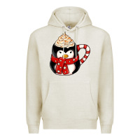 Oatmeal Heather coffee cups animal Premium Hoodie - CowhideDigitalArt