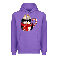 Purple coffee cups animal Premium Hoodie - CowhideDigitalArt