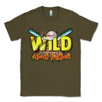 Army Green Wild about Softball Classic Tee - HowdyJamesFarm