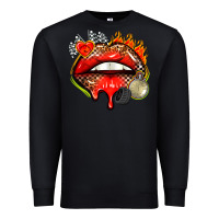 Black race lips Premium Sweatshirt - AdoDesignShop