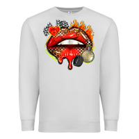 Dove Grey race lips Premium Sweatshirt - AdoDesignShop