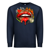 Navy race lips Premium Sweatshirt - AdoDesignShop