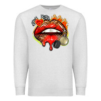 Oatmeal Heather race lips Premium Sweatshirt - AdoDesignShop