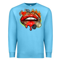 Ocean Blue race lips Premium Sweatshirt - AdoDesignShop