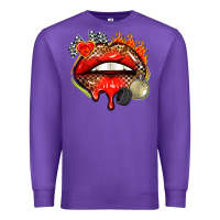 Purple race lips Premium Sweatshirt - AdoDesignShop