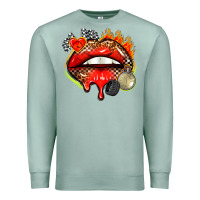 Seafoam race lips Premium Sweatshirt - AdoDesignShop