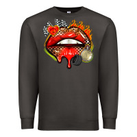 Smoke race lips Premium Sweatshirt - AdoDesignShop
