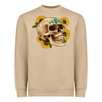 Mushroom skull flowers and gemstone Heavyweight Sweatshirt - Artiststas