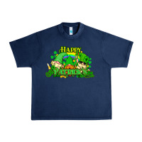 Navy St. Patrick's Day gnomes Urban Heavy Tee - HowdyJamesFarm