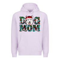 Lilac Christmas Dog Mom Husky Premium Hoodie - RanaPortraitStore