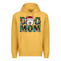 Mustard Christmas Dog Mom Husky Premium Hoodie - RanaPortraitStore
