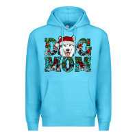 Ocean Blue Christmas Dog Mom Husky Premium Hoodie - RanaPortraitStore