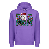 Purple Christmas Dog Mom Husky Premium Hoodie - RanaPortraitStore