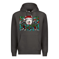 Smoke Christmas Dog Mom Husky Premium Hoodie - RanaPortraitStore