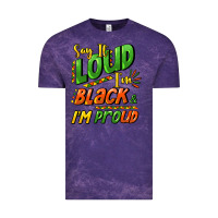 Cloud Purple Say it loud i'm black and i'm proud Vintage Tee - HowdyJamesFarm