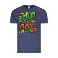 Vintage Denim Say it loud i'm black and i'm proud Vintage Tee - HowdyJamesFarm