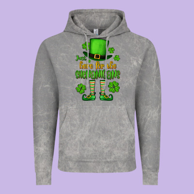 Just Here For The Shenanigans St. Patrick's Vintage Hoodie Designed By Oliviacreatesart