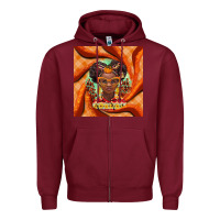 Burgundy fall african girl Zipper Hoodie - BarkalooDesign