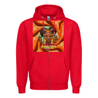 Red fall african girl Zipper Hoodie - BarkalooDesign
