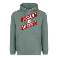 Sage DISSENT IS PATRIOTIC Political Meme Raglan Baseball Tee Heavyweight Hoodie - maiPhamDesign