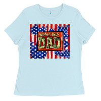 Baby Blue world best dad Ladies Tee - TumblerDesignByShophia