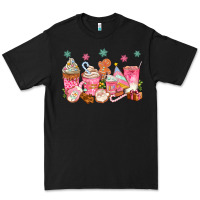 Black Pink gingerbread coffee cups Premium Tee - texasbilliewilder
