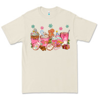 Bone Pink gingerbread coffee cups Premium Tee - texasbilliewilder