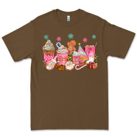 Cacao Pink gingerbread coffee cups Premium Tee - texasbilliewilder