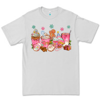 Dove Grey Pink gingerbread coffee cups Premium Tee - texasbilliewilder
