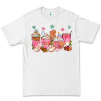 White Pink gingerbread coffee cups Premium Tee - texasbilliewilder