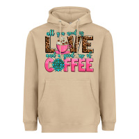 Mushroom all you need is love and a good cup of coffee Heavyweight Hoodie - AdoDesignShop