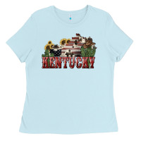 Baby Blue Kentucky 4th of july Ladies Tee - HowdyJamesFarm
