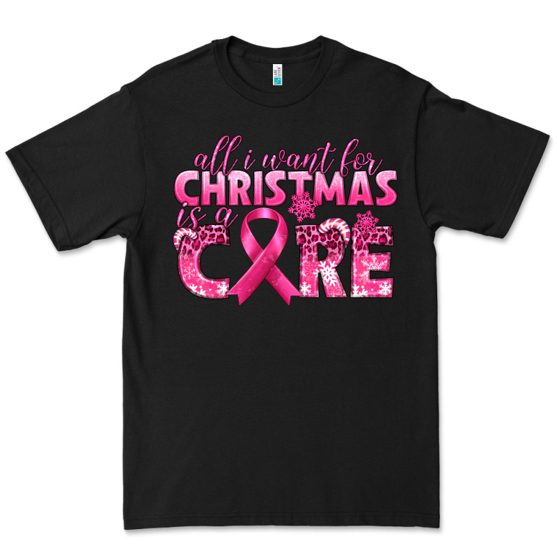 All I Want For Christmas Is A Cure Breast Cancer Premium Tee by texasbilliewilder | Teevron