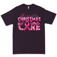 Plum all i want for christmas is a cure breast cancer Premium Tee - texasbilliewilder
