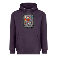 Plum halloween funny set ghost mummy witch vampire and pumpkin t shirt Heavyweight Hoodie - maiPhamDesign