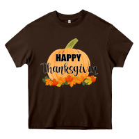 Chocolate Brown Happy Thanksgiving Heavy Core Tee - Bettercallsaul