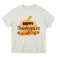 Cream Happy Thanksgiving Heavy Core Tee - Bettercallsaul