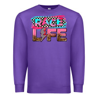 Purple race life Premium Sweatshirt - AdoDesignShop