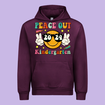 Peace Out 2024 Kindergarten Urban Hoodie Designed By Jahusdesignshop