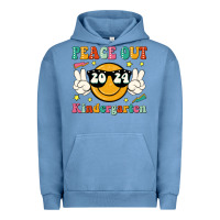 Pigment Pebble Blue peace out 2024 kindergarten Urban Hoodie - JahusDesignShop