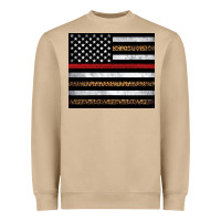 Mushroom thin red line American flag leopard Heavyweight Sweatshirt - Artiststas