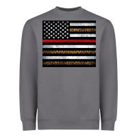 Storm thin red line American flag leopard Heavyweight Sweatshirt - Artiststas