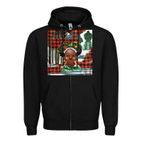 Black Christmas African girl Zipper Hoodie - BarkalooDesign
