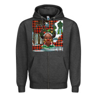Charcoal Heather Christmas African girl Zipper Hoodie - BarkalooDesign