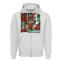 Dove Grey Christmas African girl Zipper Hoodie - BarkalooDesign