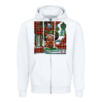 White Christmas African girl Zipper Hoodie - BarkalooDesign